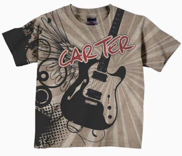 HPSP Shirt, Custom Birthday Shirt, Boys Guitar T-Shirt, Personalized Rock and Roll Clothing - Christian Art Bag