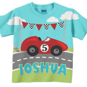 HPSP Shirt, Custom Birthday Shirt, Boys Cute Tracter, Race Car, Train T-Shirt, Personalized Birthday Number, Steam Engine Shirt, Top - Christian Art Bag