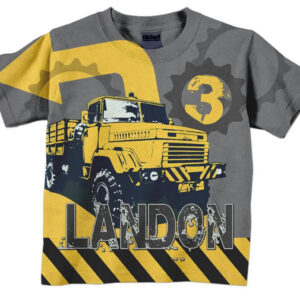 Personalized Shirt For Boys Construction, Personalized Birthday Dump Truck Shirt, Number T-Shirt, Boys Shirt - Christian Art Bag