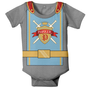 Medieval Knight Baby Bodysuit, Personalized Castle Birthday Outfit, Knight in Shining Armor Baby One-Piece, Knight Costume - Christian Art Bag