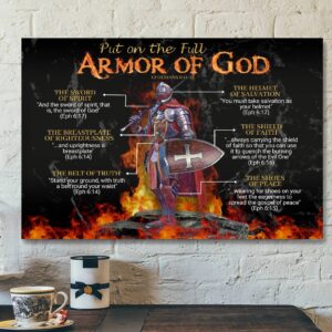 Christianartbag Home Decor, Put On The Full Armor Of God Canvas, Jesus Poster, Jesus Canvas Wall Art, Bible Verse Canvas Wall Art, Scripture Canvas - Christian Art Bag