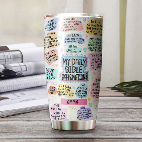 Christianartbag Drinkware, Daily Bible Verse Tumbler, Positive Mindset Tumbler, Personalized Mug, Tumbler, Christmas Gift, CABTL01100823 - Christian Art Bag