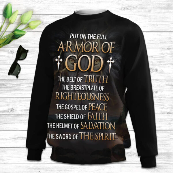 Christianartbag 3D Sweater, Put On The Full Armor Of GOD, Unisex Sweater, Christmas Gift. - Christian Art Bag