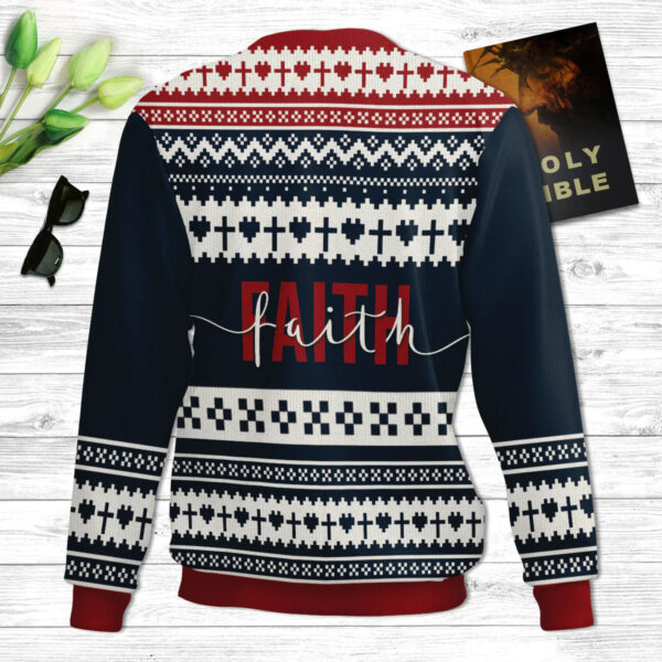 Christianartbag 3D Sweater, Walk By Faith, Not By Sight 2 Corinthians 5:7, Unisex Sweater, Christmas Gift. - Christian Art Bag